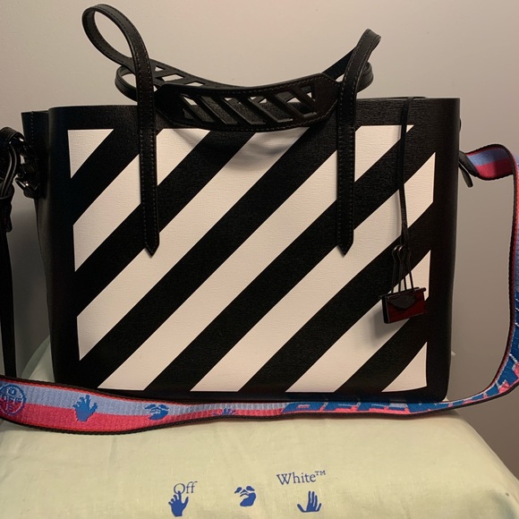 Off-White Handbags - Off-White Binder Clip Tote Saffiano Leather – Virgil Abloh Era